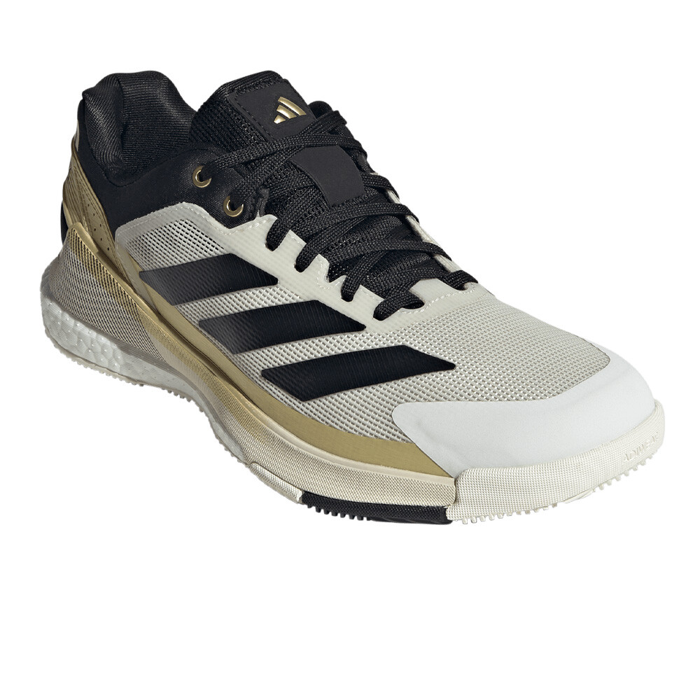 adidas Crazyquick Boost Padel Shoes White Black Gold - Image 2