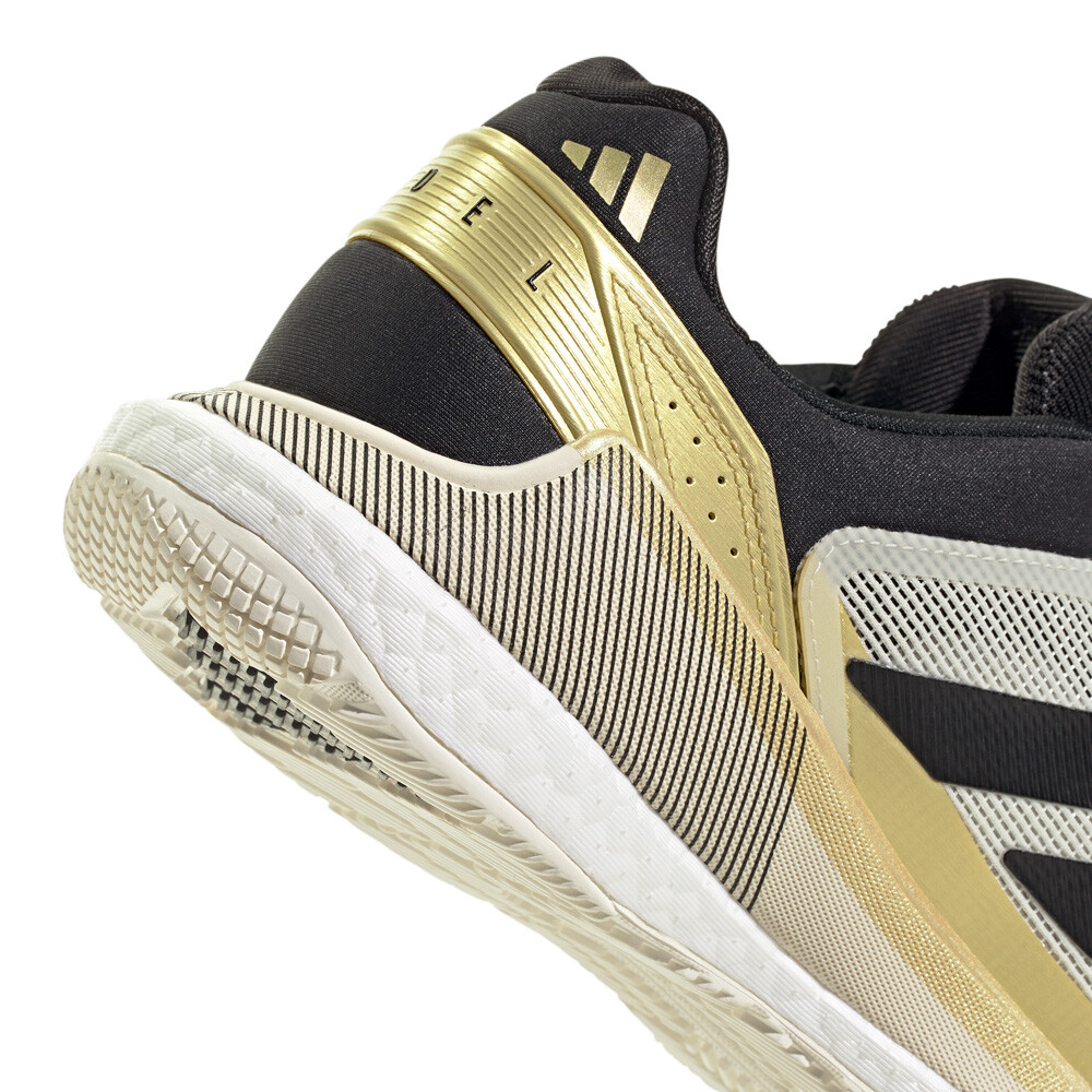adidas Crazyquick Boost Padel Shoes White Black Gold - Image 4