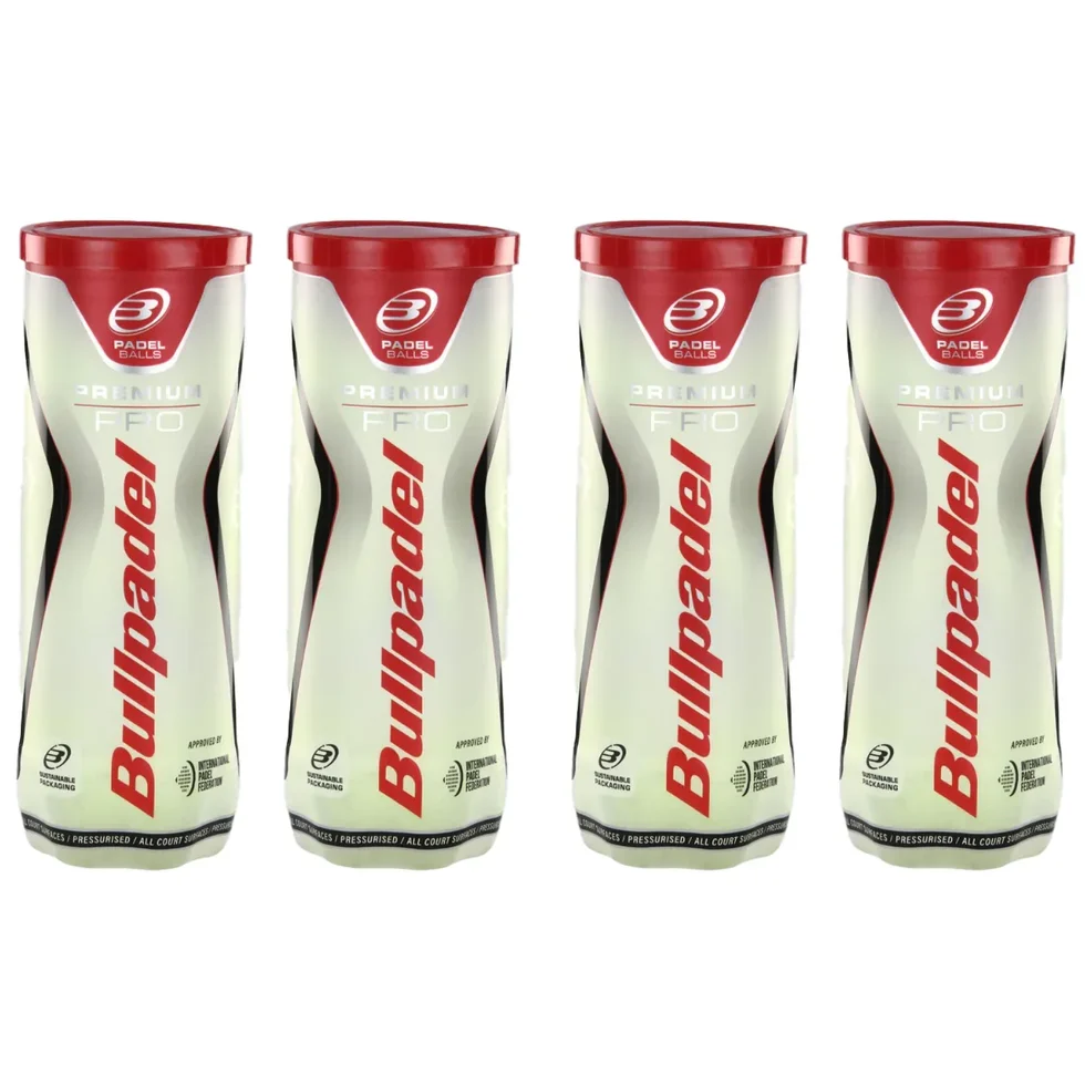 Bullpadel Premium Pro Padel Balls (4 Tubes/Dozen Balls)