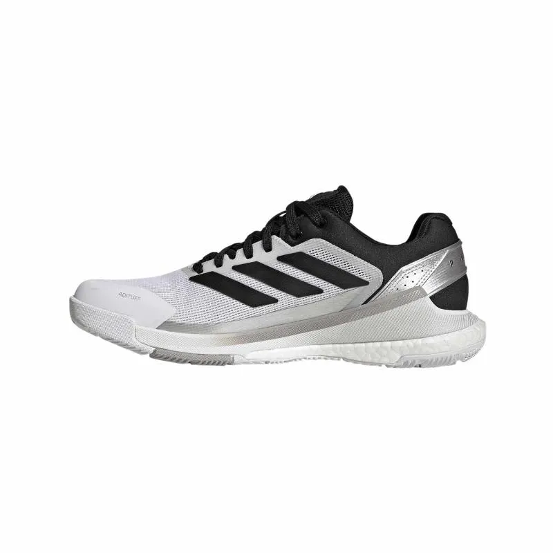 adidas Crazyquick Boost Padel Shoes White Black Silver - Image 3