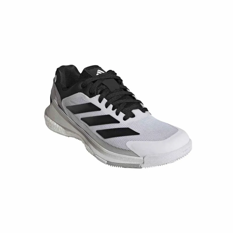adidas Crazyquick Boost Padel Shoes White Black Silver - Image 2
